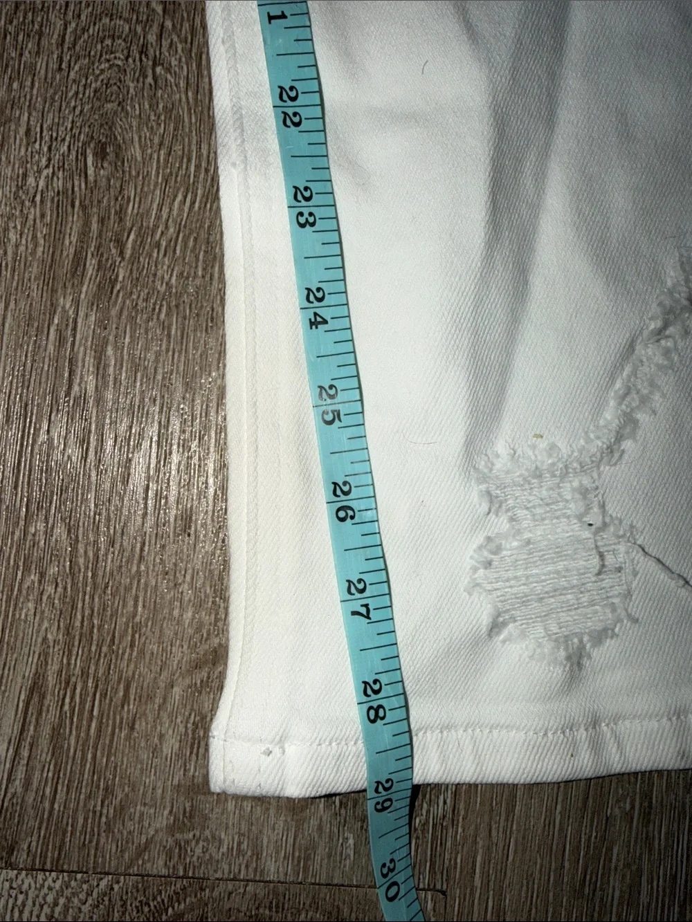 KanCan White Straight-Leg High-Rise Jeans lightly distressed pants denim 9 or 28 - Picture 6 of 7